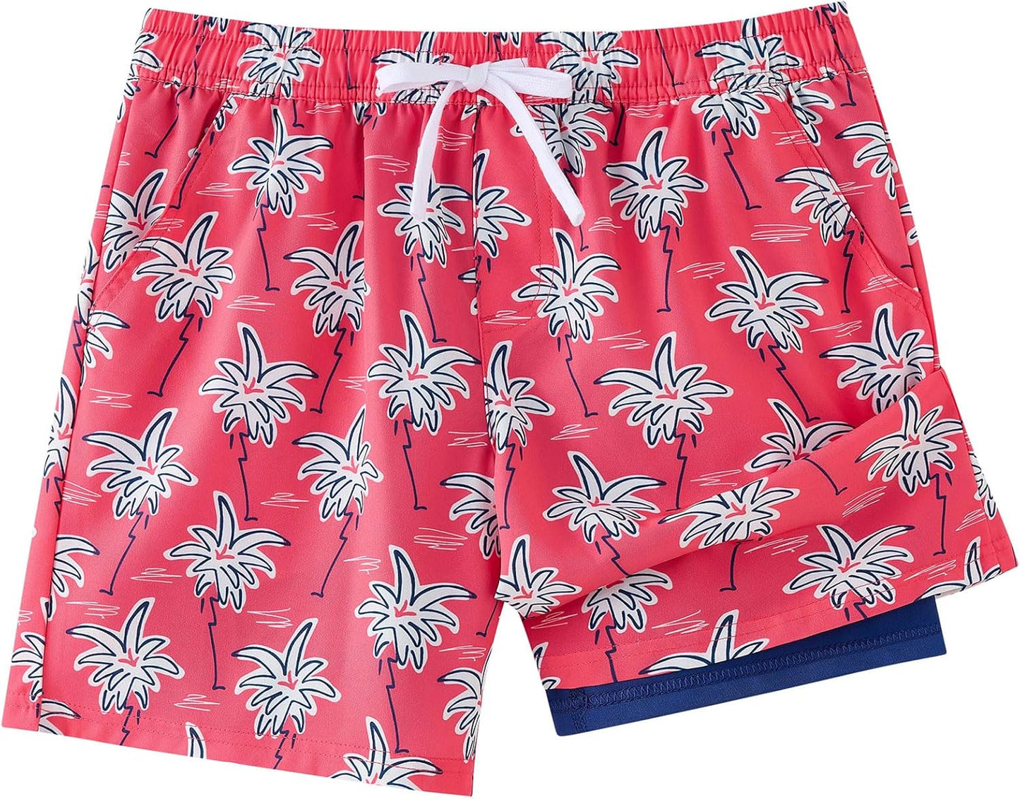 Skiennix Boys Swim Trunks - Quick-Dry Stretch Swim Shorts with Compression Liner | Sizes 5-12Y
