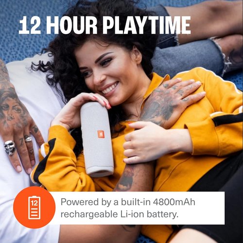 JBL Flip 5 - Waterproof Portable Bluetooth Speaker | Compact Black Design for On-the-Go Sound