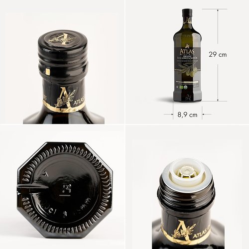 Atlas 1 LT Extra Virgin Olive Oil - Polyphenol-Rich, Unprocessed, Organic | Single Family Farm from Morocco
