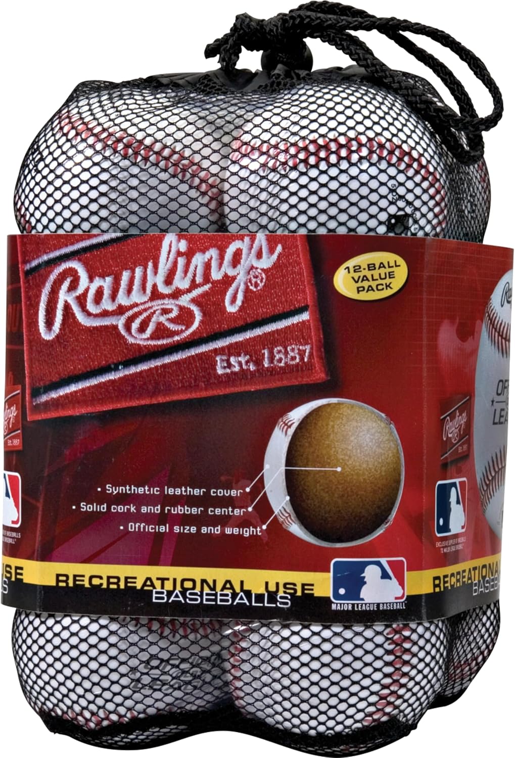 Rawlings Official League Practice Baseballs - Youth Size | Bag of 12 | Perfect for Recreational Use