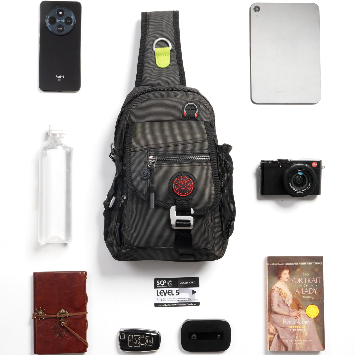 NICGID Sling Bag Chest Shoulder Backpack Crossbody Bags for Tablet Laptop Outdoor Hiking Men Women