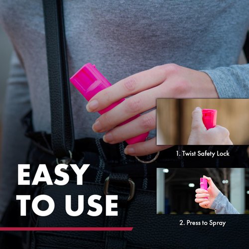 SABRE Personal Safety Kit With Pepper Spray and Personal Alarm, 3X longer spray time, Intuitive Finger Grip, 120dB Alarm, Audible Up To 1,280-Feet (390-Meters)
