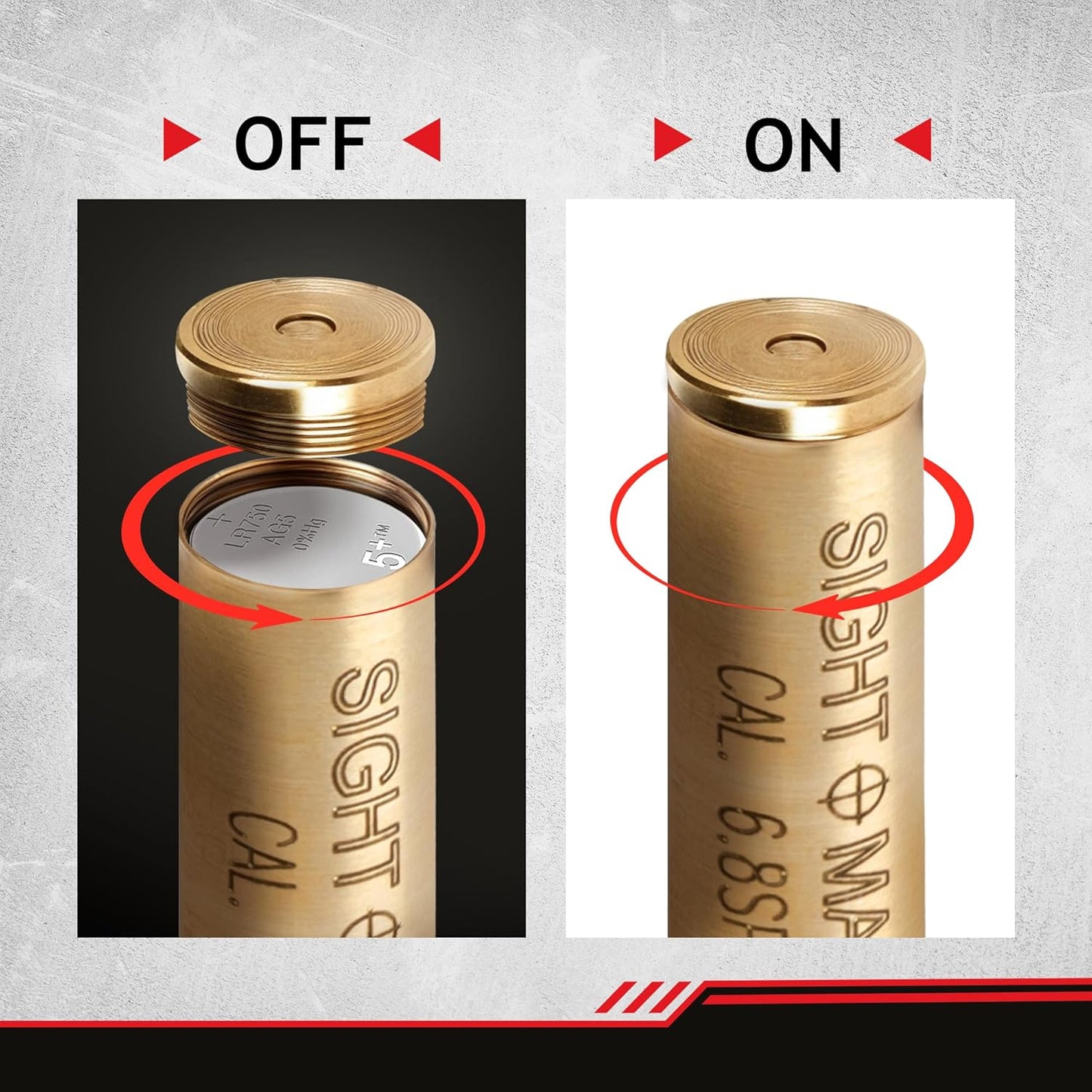 Sightmark Centerfire Boresight - Precision Red Laser for Accurate Firearm Alignment