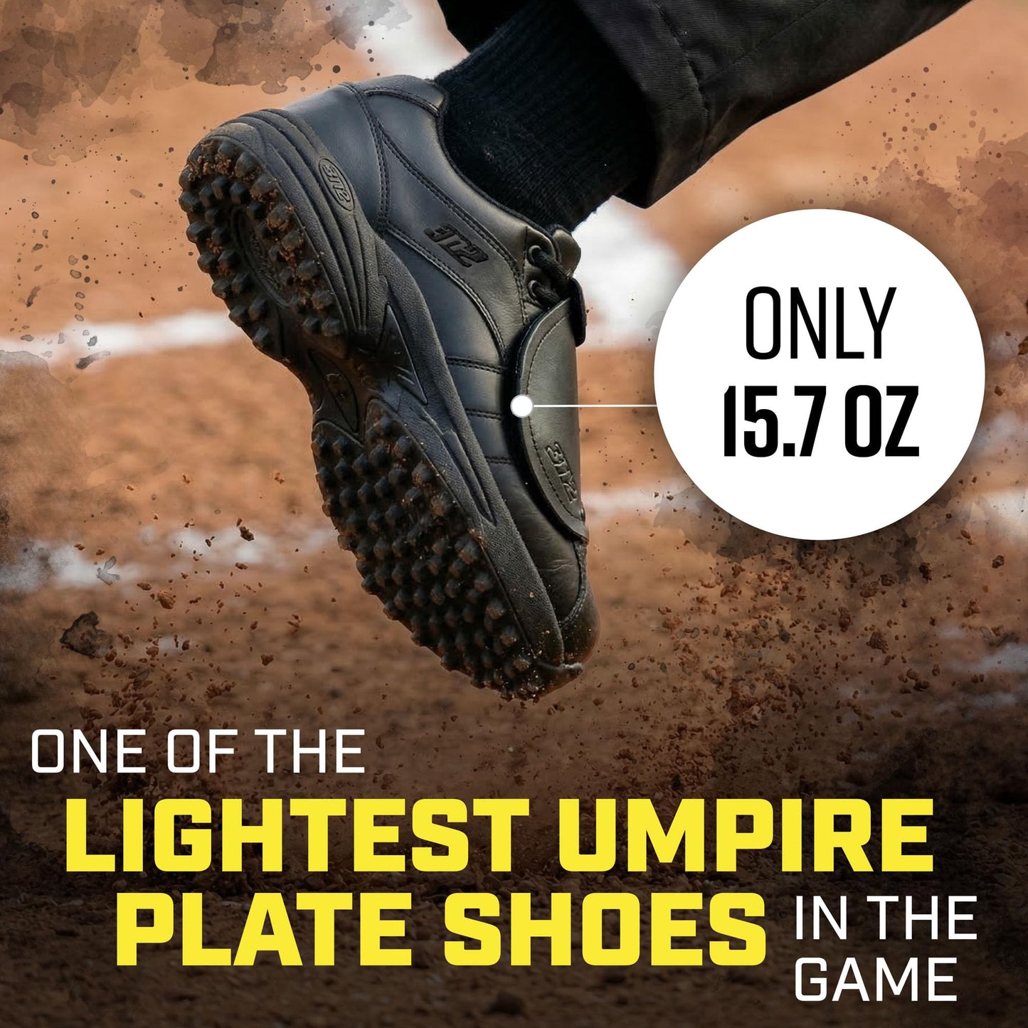 3N2 Men's Reaction Pro Plate Lo - Umpire Shoe Black 10 Medium