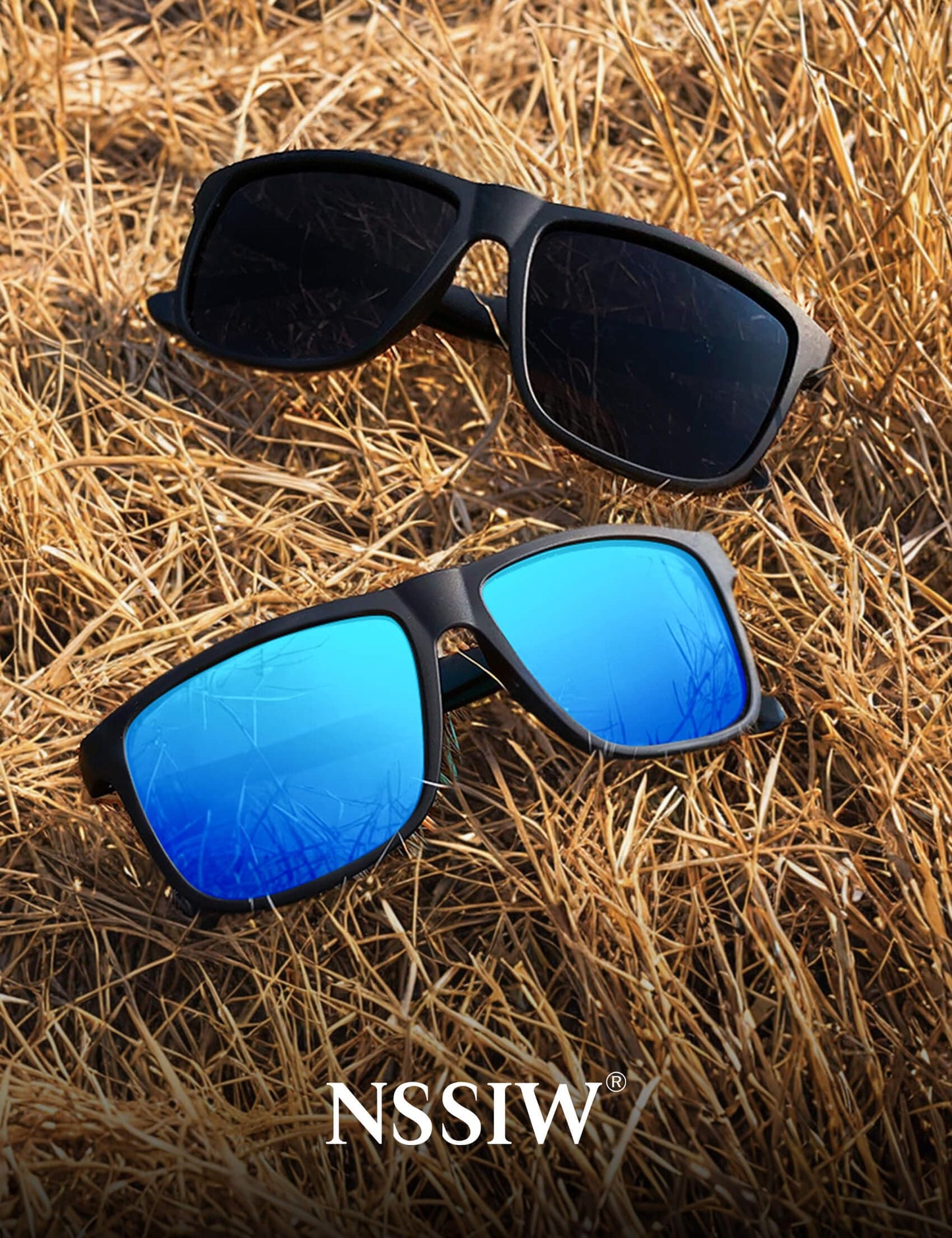 NSSIW Sunglasses-Men Polarized Mens-Sunglasses: Classic Sun Glasses with UV400 Protection for Driving Fishing Golf