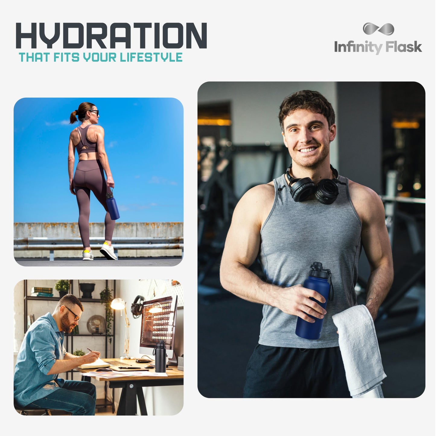Wide Mouth Replacement Lid, Hydro Flask Leakproof Locking Flip Top