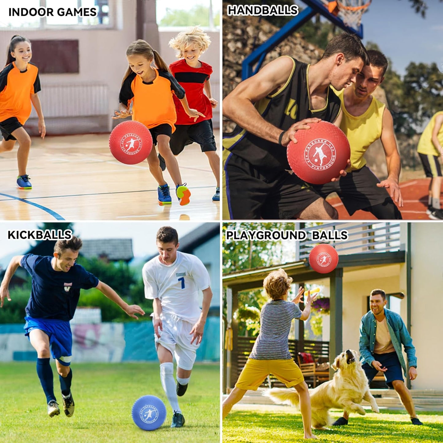 Skiennix 10-Inch Kickball Set - Playground Ball with Carrying Bag for Kids & Adults | Outdoor Fun
