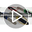 Portable Fishing Hook Sharpener Tool - 2PCS Diamond Files, Blue & Black Handle
