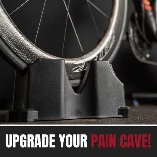 KOM Cycling Indoor Trainer Front Wheel Riser Block - 3 Different Heights Creating The Perfect Block for All Trainers Including Zwift Hub Trainer, Cyclops, Wahoo Kickr, TacX Neo, Kinetic