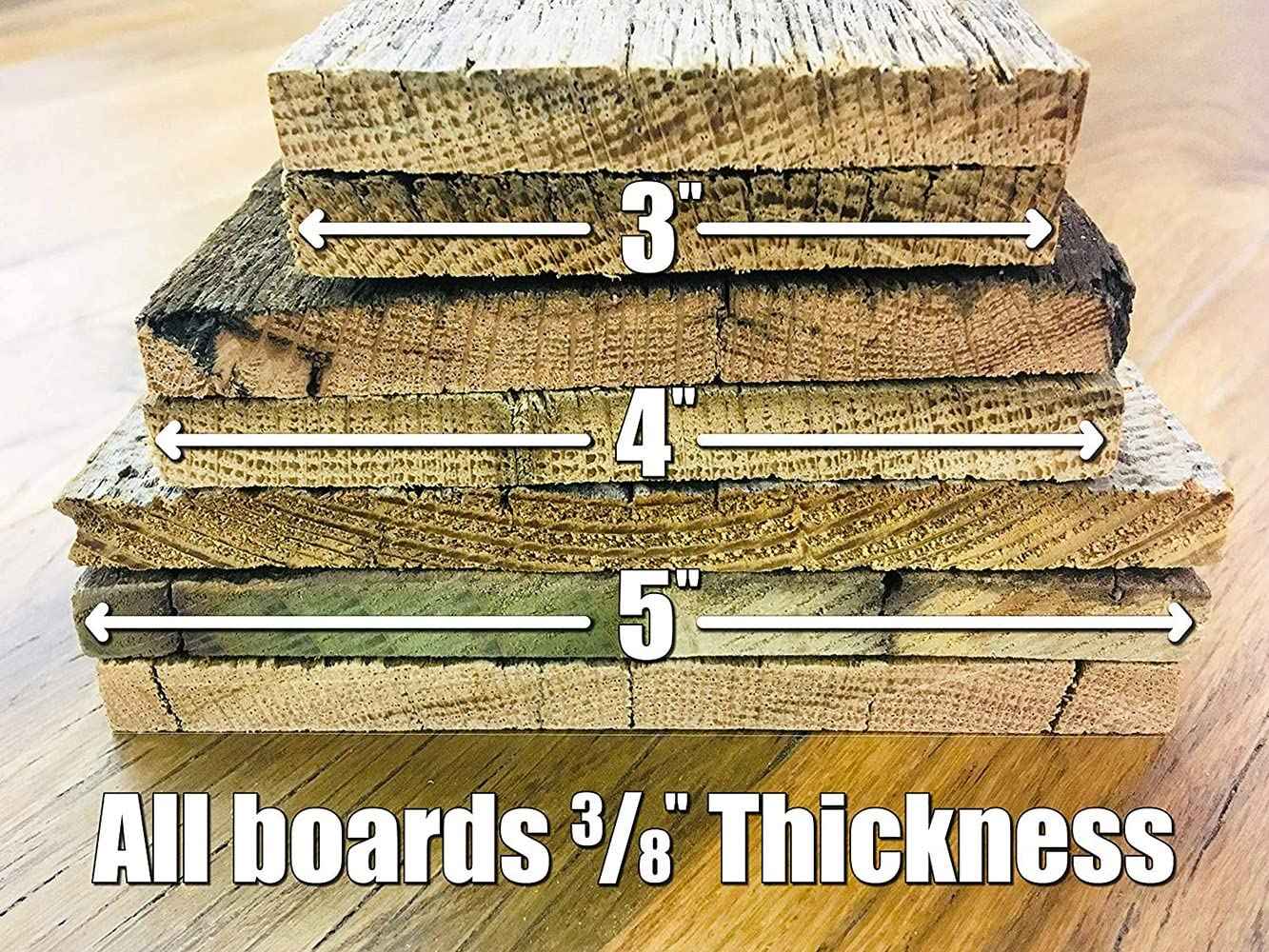 Authentic American Barnwood - 100% Reclaimed Barn Wood Wall Planks, 36 inch Length, Multi-Width, DIY Accent Wall for Home, Office or Business, 10 Square Ft.