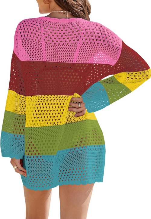 Buauty Women's Crochet Swimsuit Cover-Up - Stylish Beach Dress for Summer Vacation