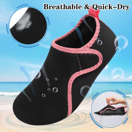 LeIsfIt Water Shoes - Quick-Dry Aqua Socks with Non-Slip Rubber Sole for Beach & Pool Activities