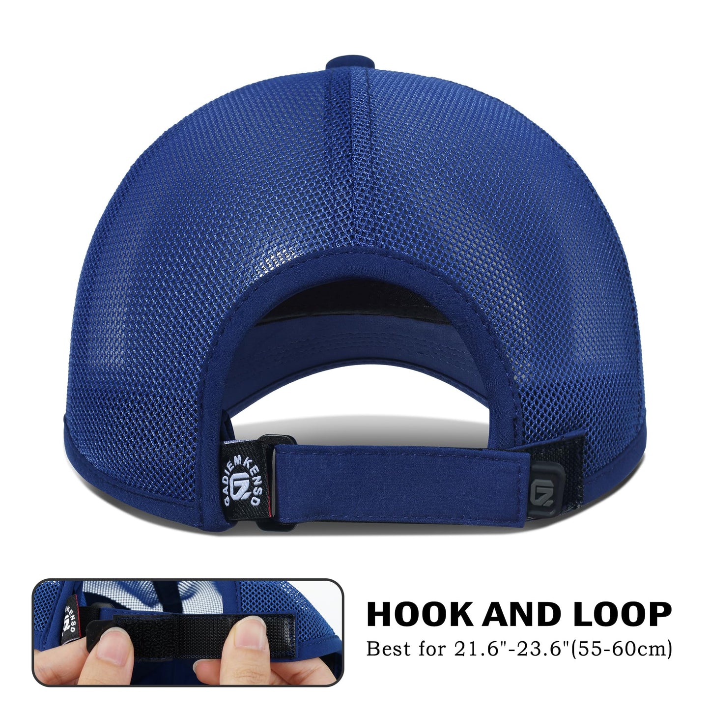 GADIEMKENSD Unstructured Sports Caps Mens Trucker Hat with Breathable Back Mesh Dad Hat Cool Womens Baseball Cap Embroidery Patches Plain Custom Hat for Outdoor Run Gym Working White Blue Butterfly