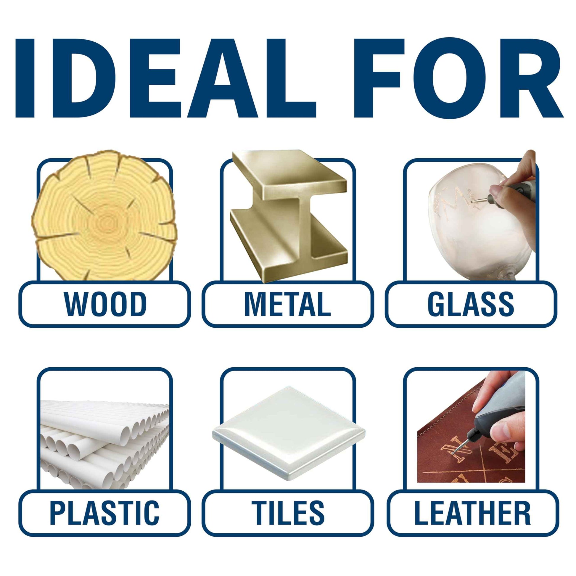 20 Pcs Double Cut Carbide Rotary Burr Set 1/8" Shank Compatible with Dremel for Metal Glass Woodworking, Drilling, Carving, Engraving, Polishing Cutting with 2 Collets