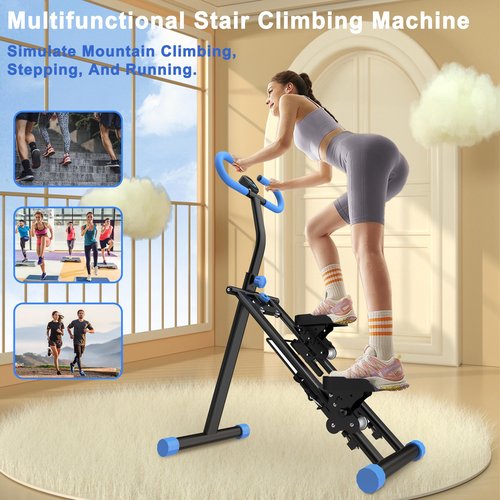 Zyerch Stair Stepper for Home, 265lbs Vertical Climber Machine for Full-Body Exercise, Home-Upgrade Climber Fitness Equipment with Stable Frame Adjustable Handlebar for Women Men, Black