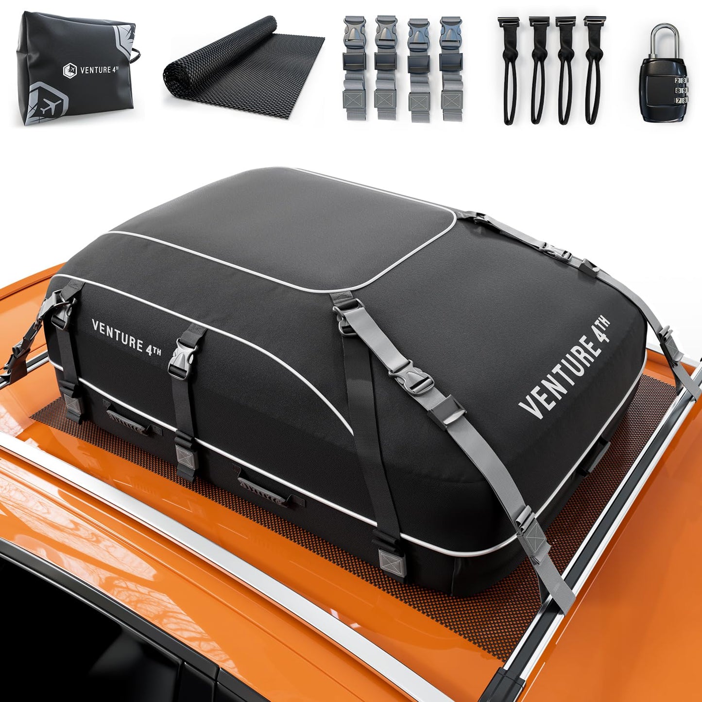 VENTURE 4TH Rooftop Cargo Carrier - 21 Cu Ft, Soft-Shell, Waterproof