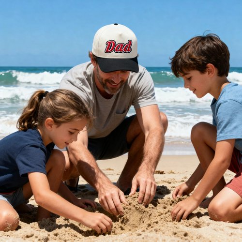 Waldeal Dad Trucker Hat for Men, Father's Day Birthday Gifts from Daughter Son Wife, Adjustable Snapback Daddy Baseball Cap Black