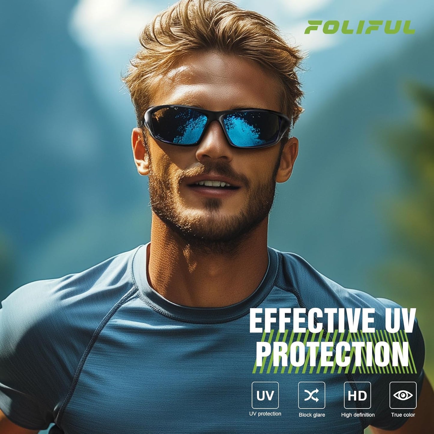 Skiennix Polarized Sports Sunglasses - UV Protection for Men | 3-Pack Wrap Around Design