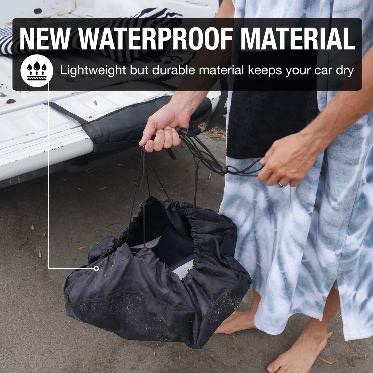 Ho Stevie! Wetsuit Changing Mat - Avoid Wet Smelly Car After Surfing - Waterproof Dry-Bag (New Durable Material)