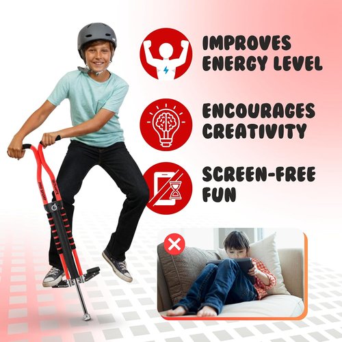 Bounce Pro - Pogo Stick for Kids 9+ | Supports 80-160 Lbs - Pro Sport Edition with Easy Grip for Endless Fun
