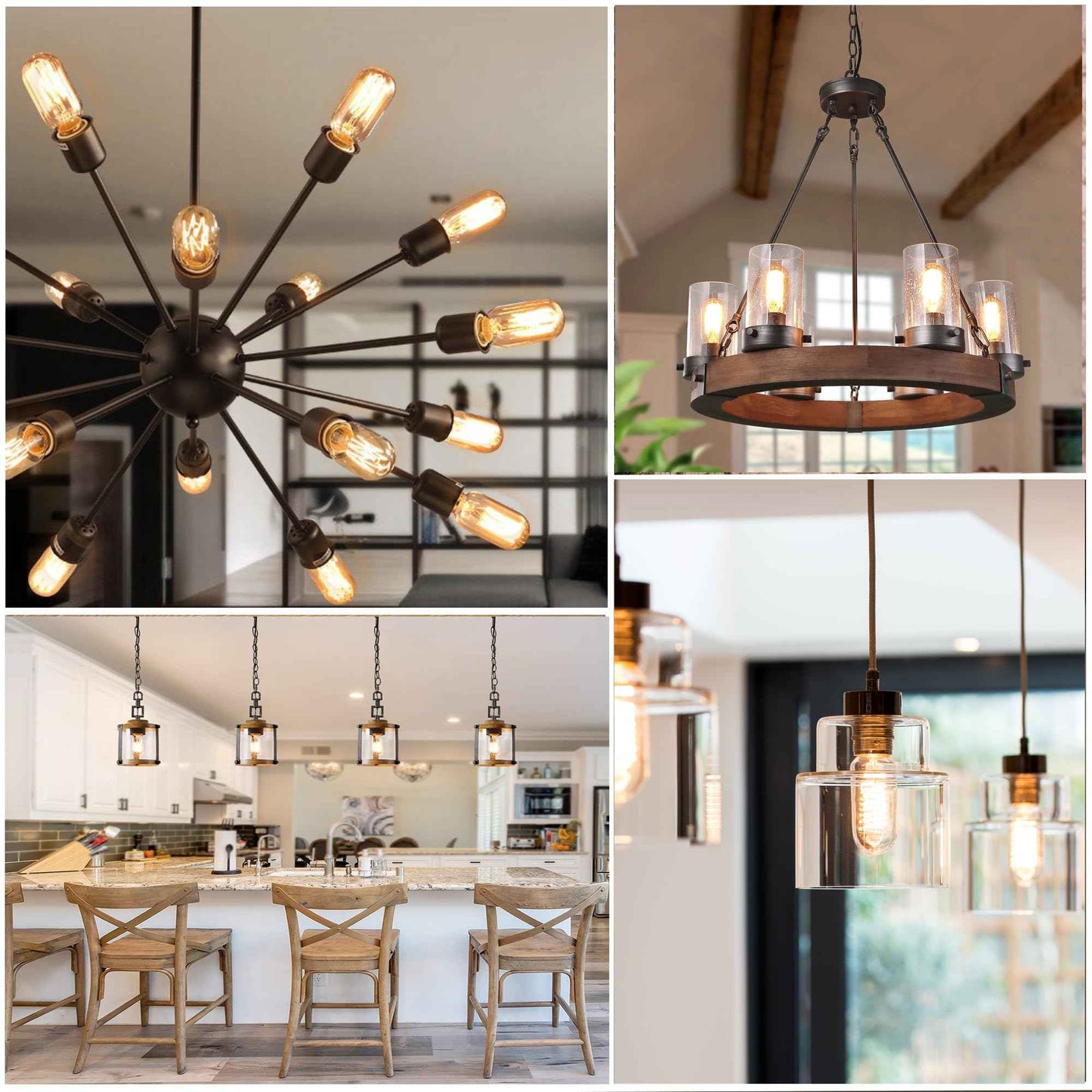 Hykton Dimmable E26 LED Vintage Edison Light Bulbs 6W Equivalent E26 Bulb 60 Watt, 4 Pack 2200K Amber Warm T45/T14 Tubular Antique LED Edison Warm Light Bulbs, 110-130 Volts, 550LM, CRI 93+