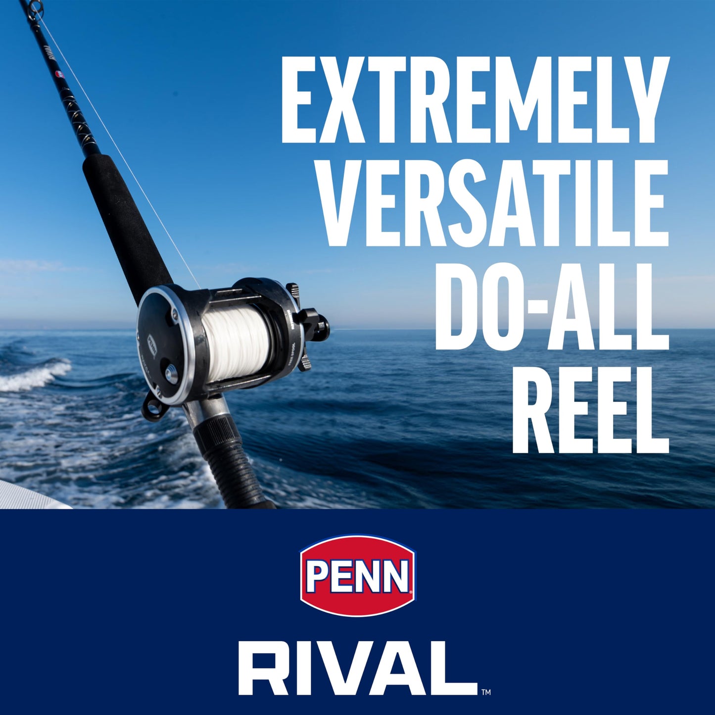 PENN Rival Level Wind Conventional Inshore/Nearshore Fishing Reel, HT-100 Star Drag, Max of 15lb | 6.8kg, Forged and Machined Aluminum Spool