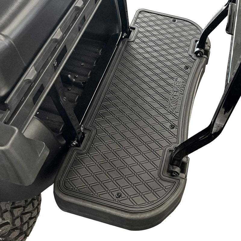 Xtreme MATS Fits MadJax Genesis250/300 Golf Cart Rubber Mat for Rear Facing Footrests & Backward Facing Fold Down Rear Seat Kits - Back Footrest Mat - All Black
