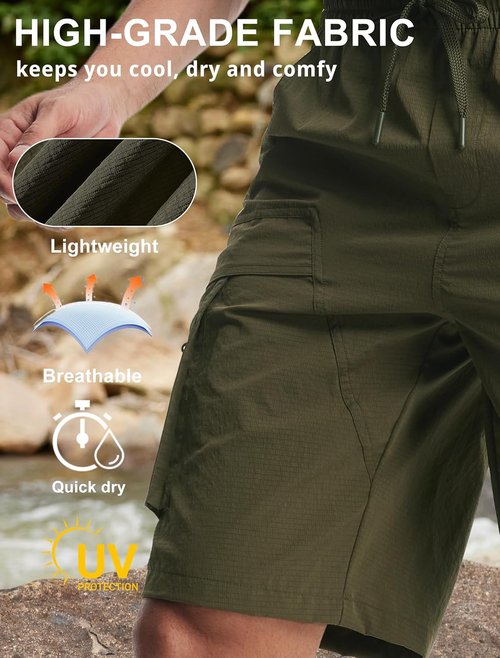 Libin Men's Cargo Hiking Shorts - Lightweight, Quick-Dry, Breathable for Outdoor Sports | Casual Comfort