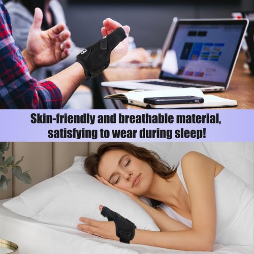DRwelland Thumb Wrist Support Brace, Fits Both Left or Right Hands, CMC Thumb Spica Splint for Trigger Thumb, Arthritis Pain, De Quervains Tenosynovitis, Sprain, (M/L)