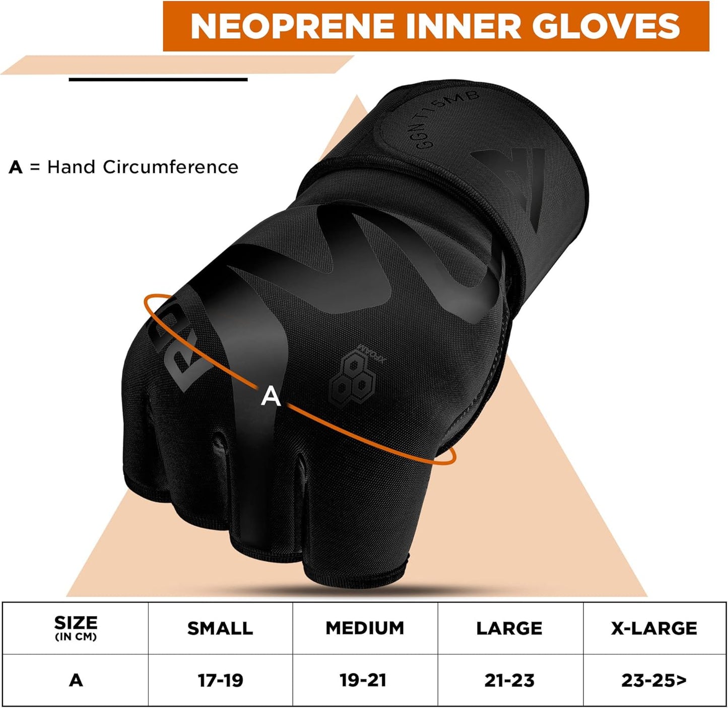 RDX Boxing Inner Gloves - Hybrid Design for Men & Women | 50cm Long Wrist Support for MMA & Kickboxing