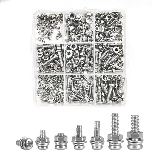Nuts and Bolts Assortment Kit, 528Pcs M2 M2.5 M3 M4 M5 Small Metric Machine Screws, Stainless Steel Multipurpose Hardware Set for DIY Projects, Repairs, Electronics