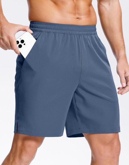 GGJ Men's Athletic Shorts - Lightweight Quick-Dry Design with 2 Zipper Pockets | Available in 7"/5"/9" Sizes