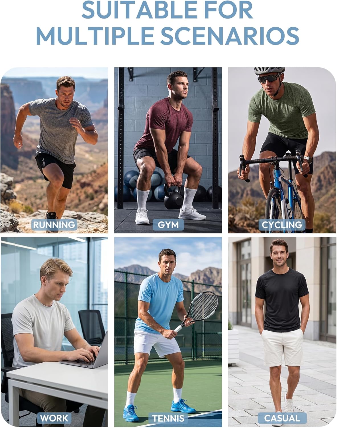 Skiennix Workout Shirt for Men - Short Sleeve Quick Dry Athletic T-Shirt | Moisture-Wicking Performance