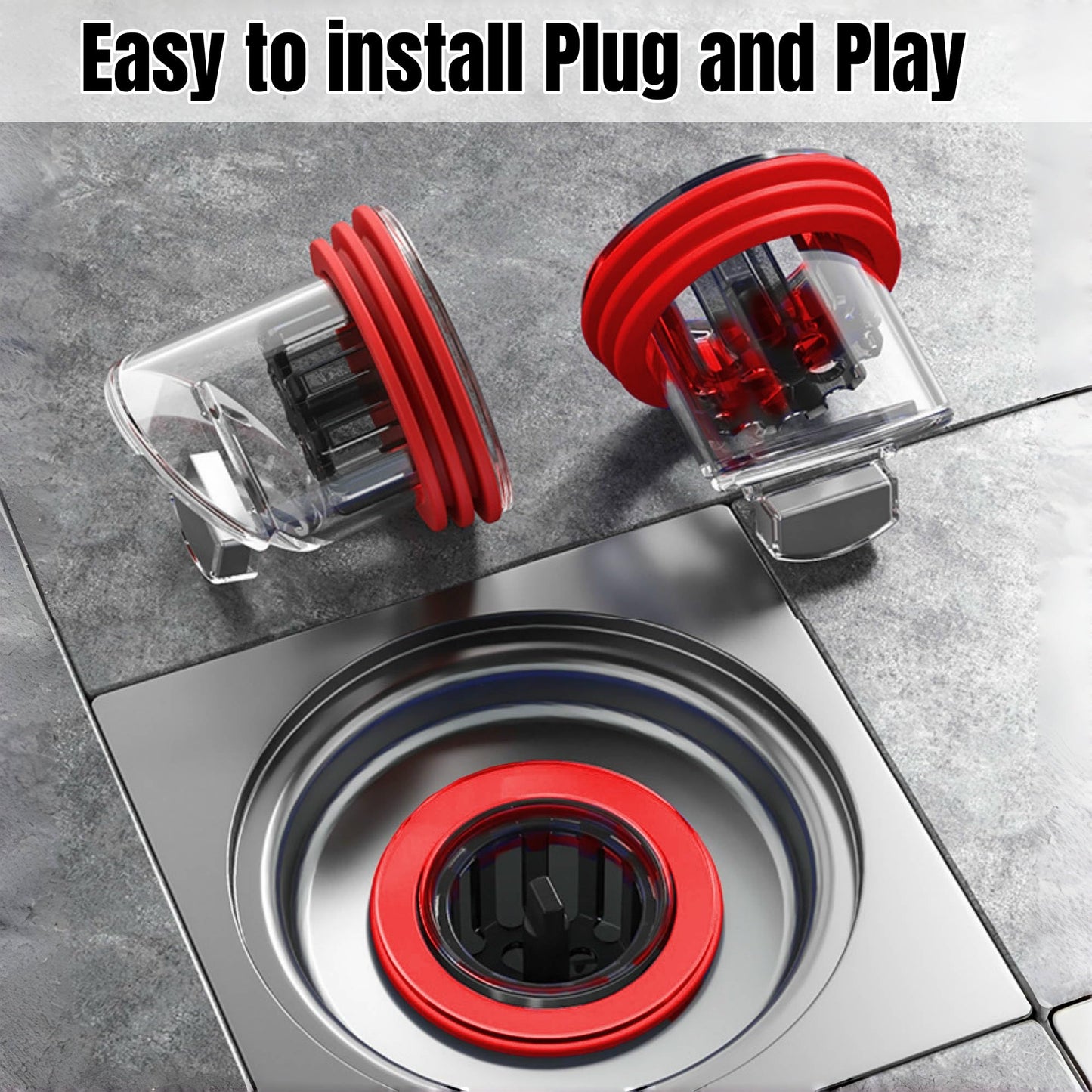 COLDDD Odor Proof Floor Drain, Shower Drain Plus, Anti-Odor, Prevent Backflow, Prevent Odor Dispersion in Bathrooms, and Kitchens (Fit 1.5''-2.0'' Caliber) (1)