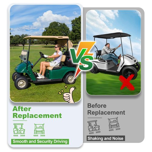 10L0L Complete Rear Leaf Springs & Shackles Bushing Sleeve Kit for EZGO TXT Medalist Gas and Electric Golf Cart 1994-up, Replace OEM 70289-G02 70291-G01, 00429-G4 14158-GI