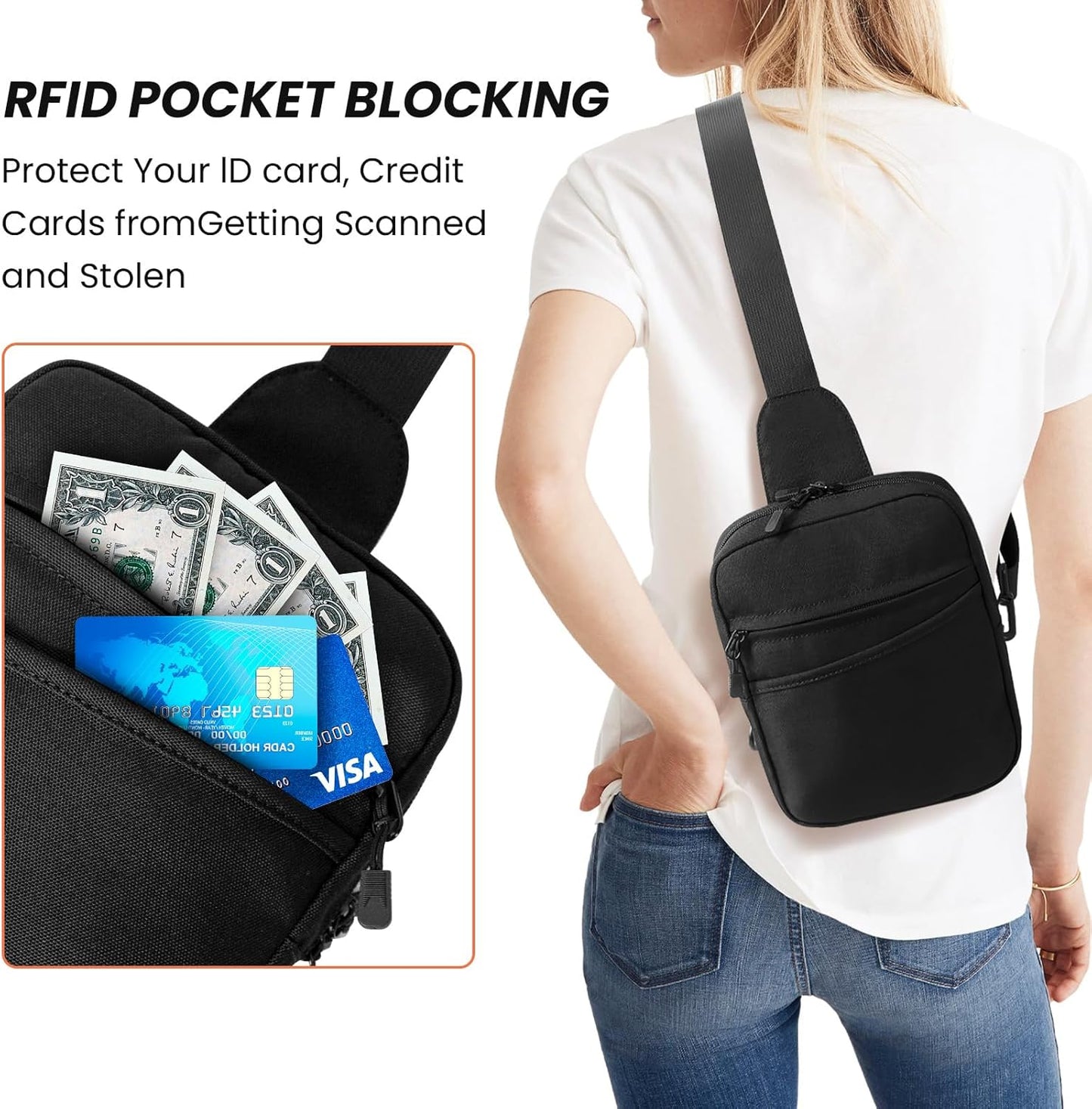 Skiennix Concealed Carry Sling Gun Bag - Waterproof Crossbody Soft Pistol Case | EDC Shoulder Pouch