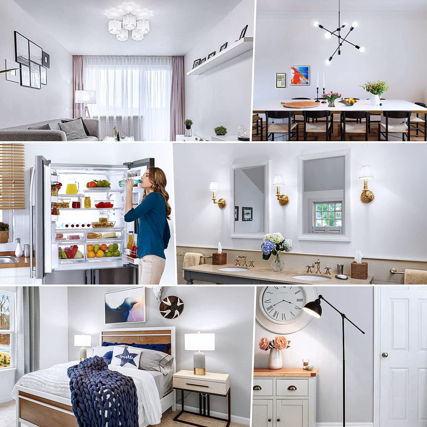 3-Pack A15 Refrigerator Light Bulb 40W Equivalent, 120V Fridge Waterproof LED Bulbs 4W Daylight White 5000K, E26 Base Freezer Home Lighting, Non-dimmable