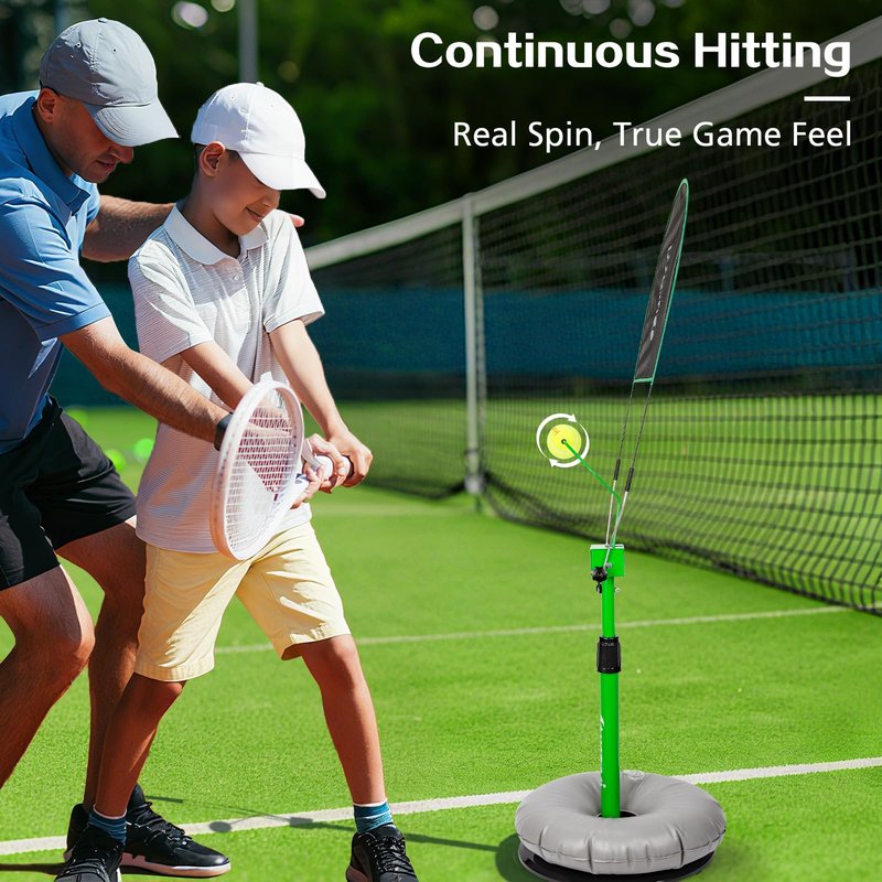Orbace Tennis Trainer | Portable Tennis Practice Equipment for All Levels – Real Topspin Training Aid • Adjustable Height & Angle – Pro Tennis Buddy