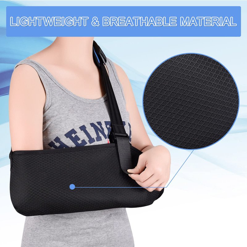 VALLEYWIND Arm Sling, Shoulder Immobilizer for Hand, Shoulder, Elbow, Wrist Injury, Versatile Arm Support with Foam Neck Pad Fits for Left Right Arm Women Men (L)