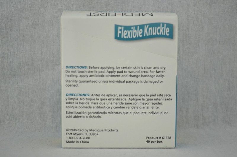Medique First Aid Cabinet Refills 1 1/2"X3" Refill Knuckle Bandages-Extra Heavy - Box of 40