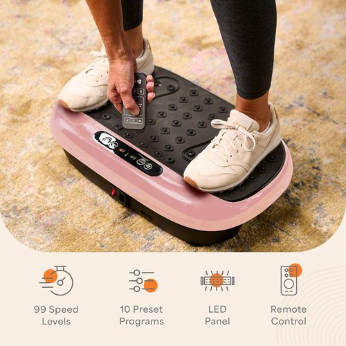 Lifepro HexaPlate Lite Vibration Plate - Full Body Exercise Machine with Magnetic Acupoints for Muscle Toning & Recovery