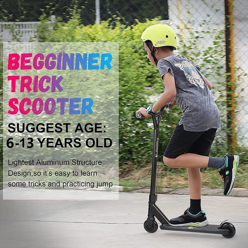 VOKUL Gold Pro Stunt Scooter - Entry Level Tricks Freestyle Pro Scooter for Age 6 Up Kids,Boys,Girls - Reinforced 20" L4.1 W Deck(Gold)