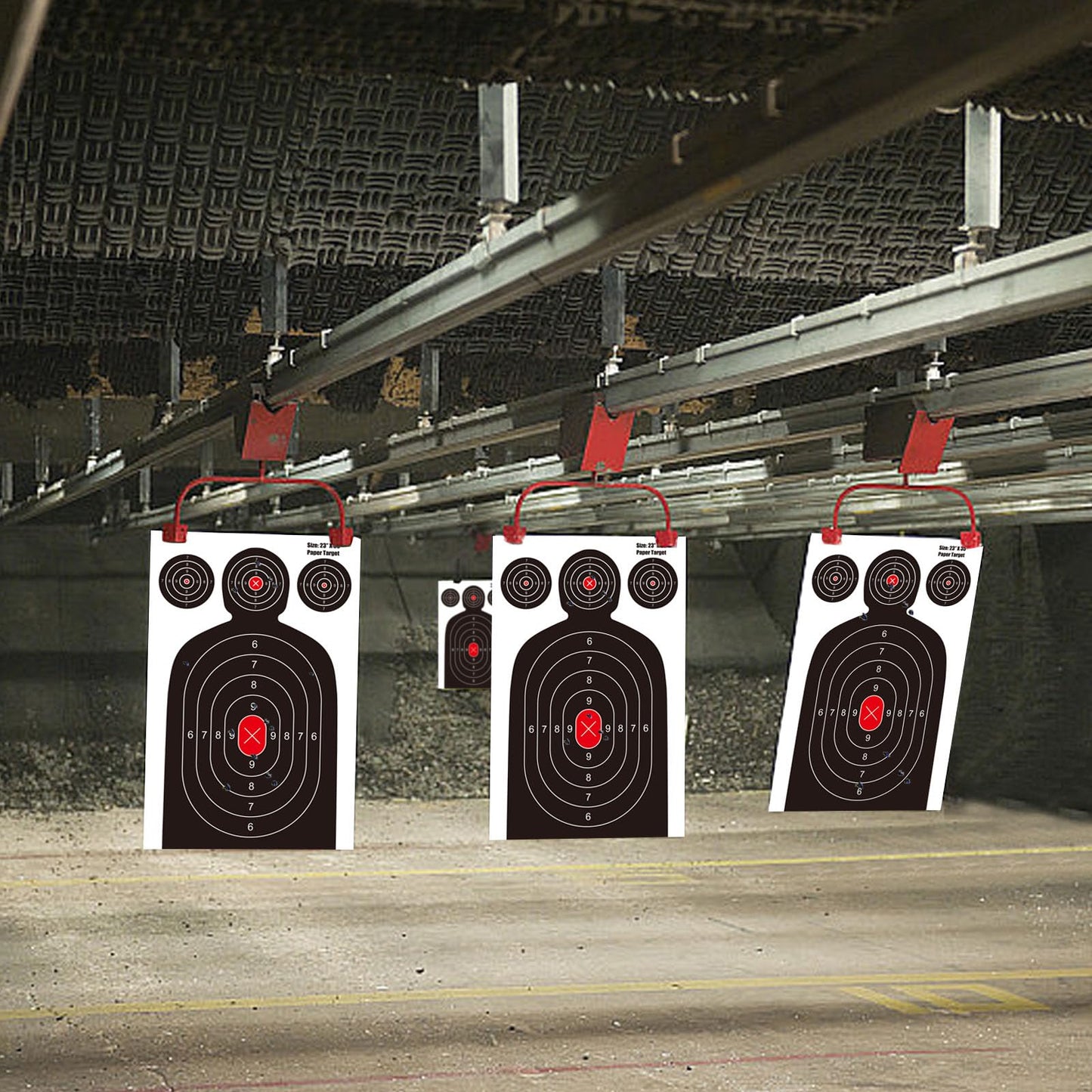 Meruzy 23x35 Inch Silhouette Shooting Targets - 15 Pack Reactive Paper Targets with Instant Hit Visibility for Indoor/Outdoor Pistol, Rifle, BB Guns, Airgun Practice