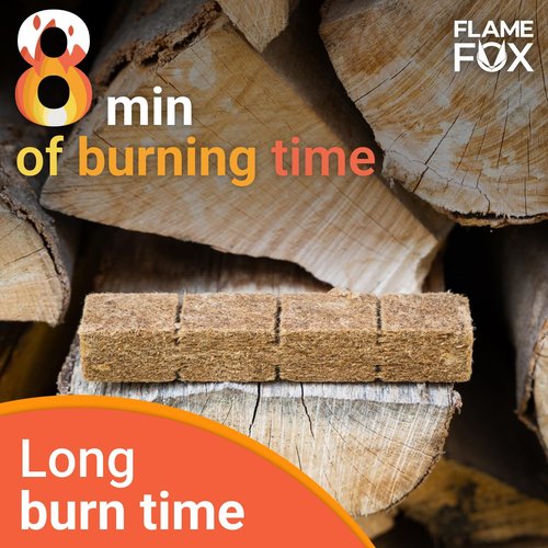 Flamefox Fire Cubes 96pcs - Quick Lighting Fire Starter for Fireplace, Wood Stove, BBQ, Camping - Easy Ignition, Long & Clean Burning, Weather Resistant Fire Lighter