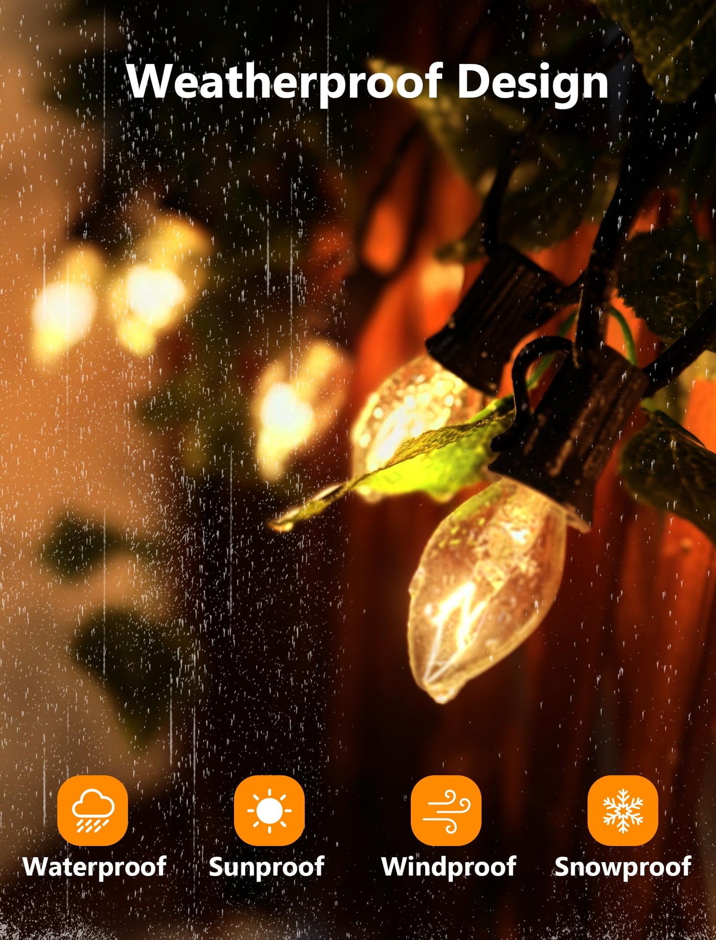 25 Pack C7 Clear Replacement Light Bulbs, E12 Candelabra Base 5W Warm White Incandescent Bulbs for Indoor Outdoor Christmas String Lights, Night Lights, Christmas Village Houses, Window Candles Decor