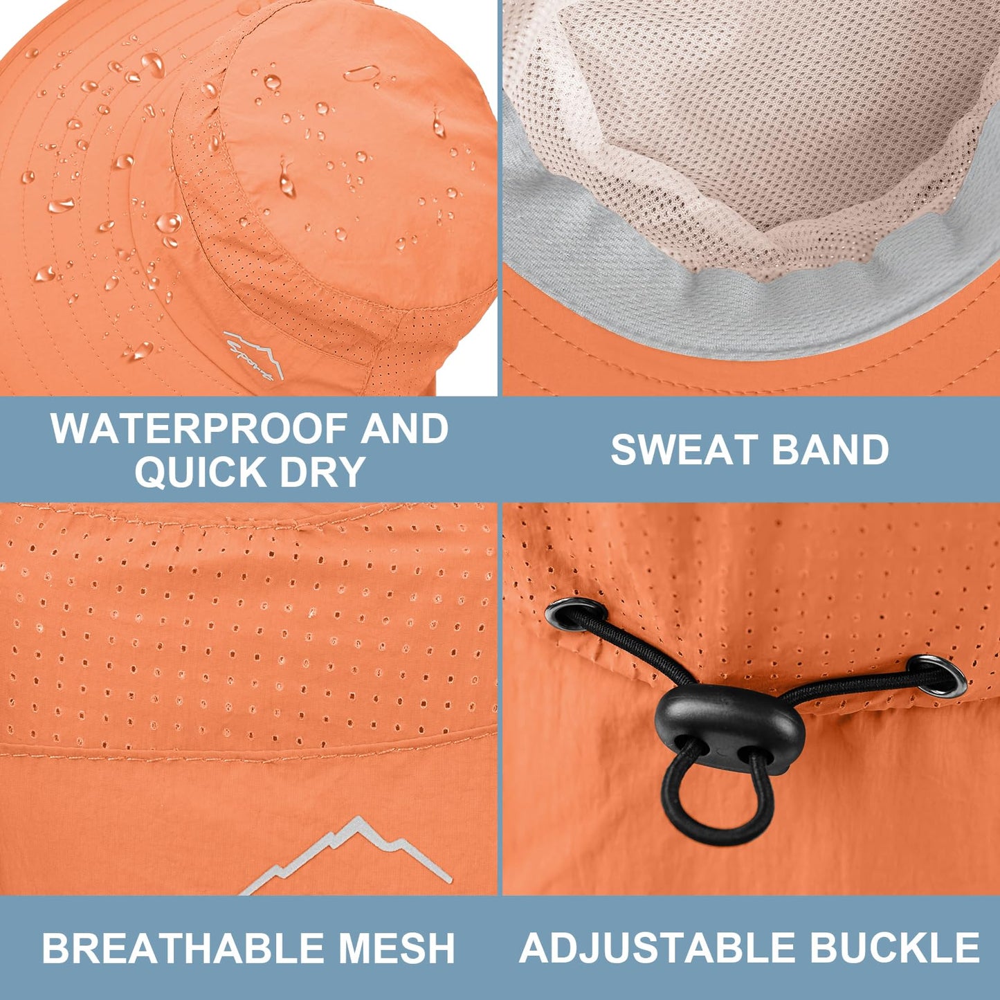 Sun Hat for Men Women with Neck Flap,UPF 50+ UV Protective Hiking Fishing Hats,Wide Brim Sun Hat for Women&Men