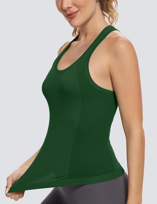 MathCat Racerback Workout Tank Tops for Women - Seamless Muscle Fit | Sizes XS-L