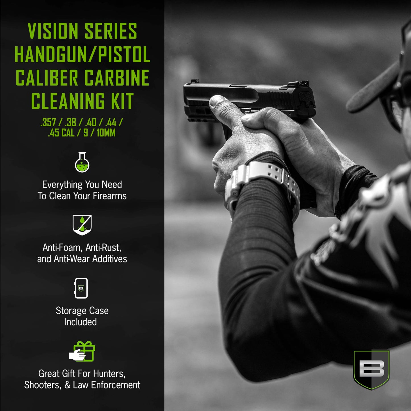 AC ALLEN Handgun/Pistol Caliber Clean Kit-.357/.40/.45 Cal