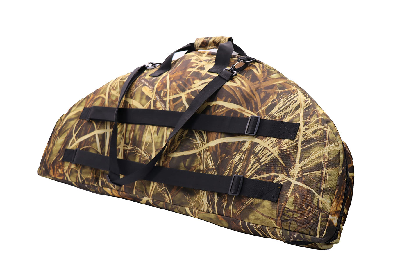 Silfrae Compound Bow Case Soft Bow Padded Case Light-Weight Bow Carry Bag with Arrow Pocket (Withered grass, L)