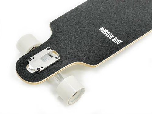 HORIZON BLUE 39inch Urban Longboard Cruiser | North America Hardrock Maple Deck | Anti-Wheelbite&Shock-Absorbing System | Multi-scenarios Cruising Complete(Wave)